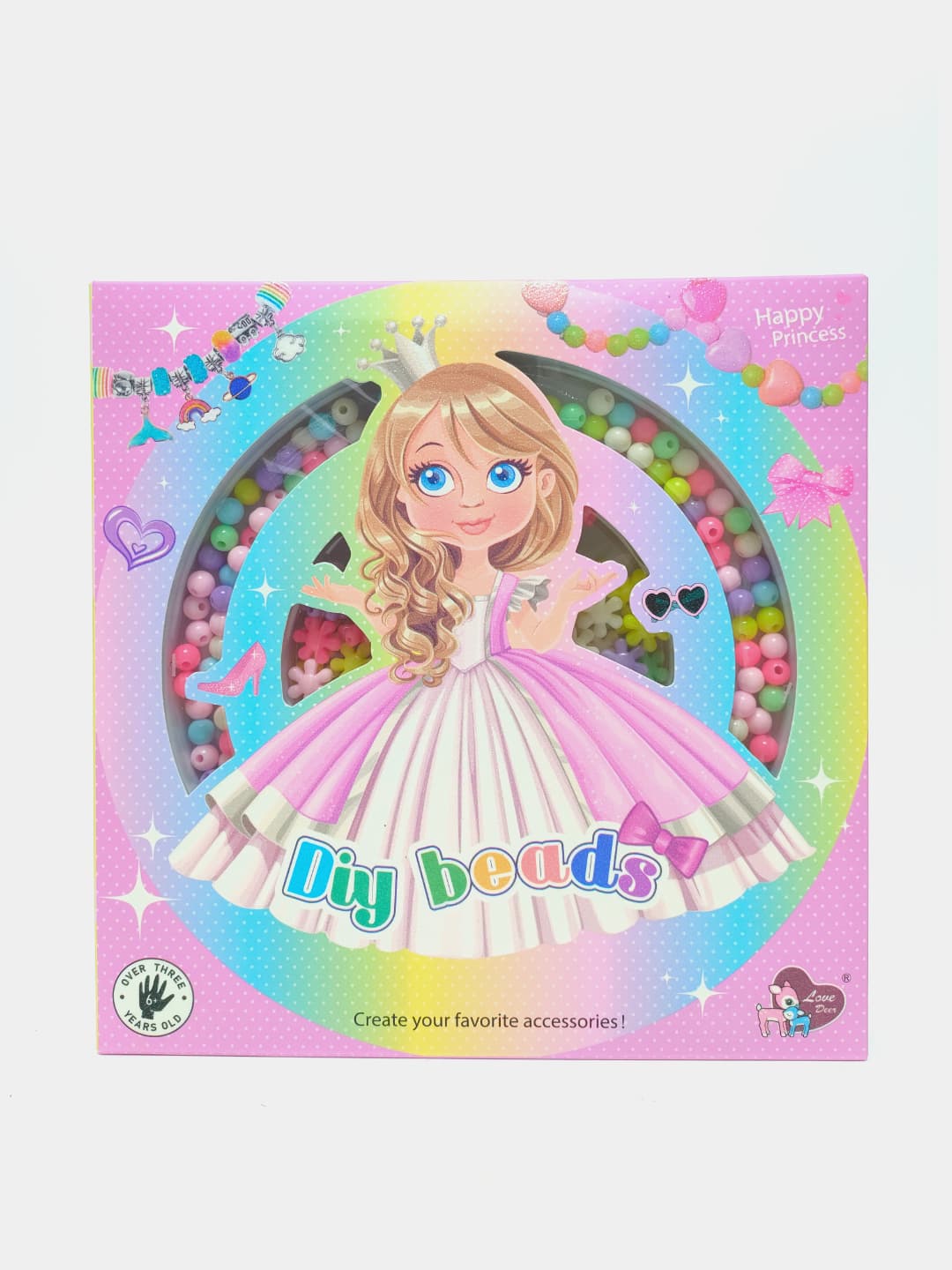 Набор для творчества DIY beads, Бусины и подвески для создания украшений, Для девочек от 3 лет