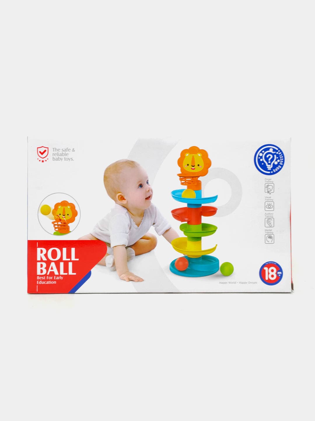 Пластиковая Развивающая Башня Roll Ball HE8067 для Малышей, Моторика, Цвета