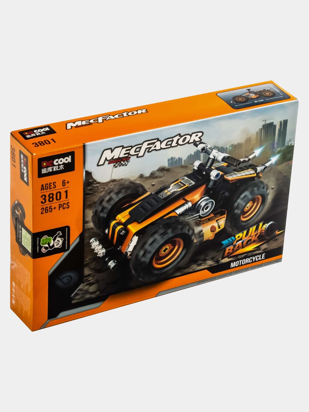 Конструктор Decool Квадроцикл MecFactor 3801 инерционный, 265 деталей