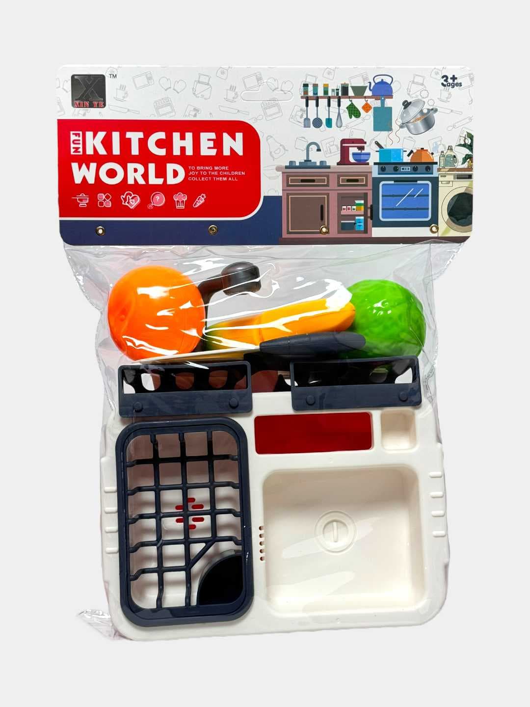 Детская игрушечная кухня Кухонный мир, Развивающий игровой набор с продуктами, Для детей от 3 лет