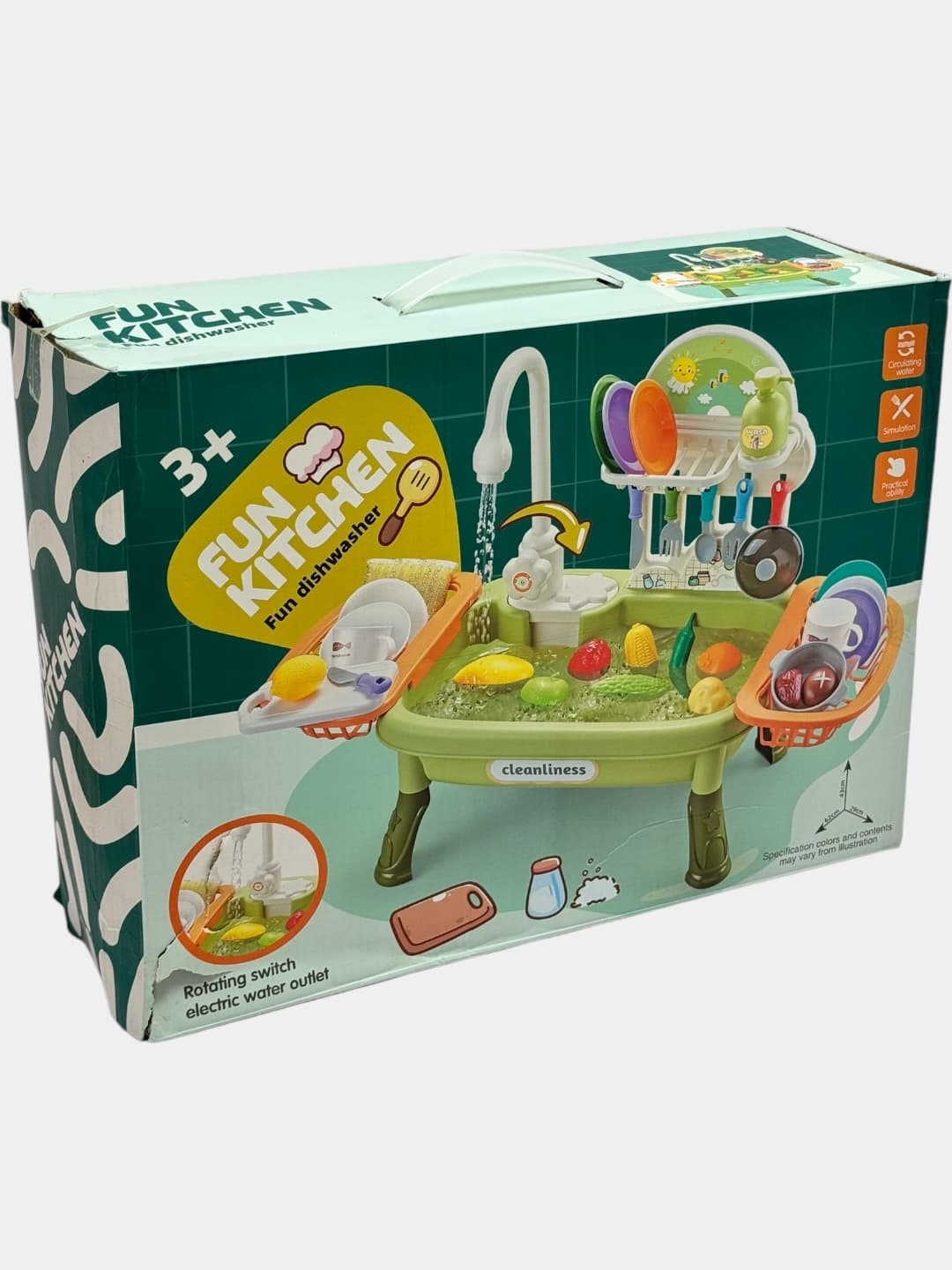 Игровой набор Веселая кухня, Система циркуляции воды, Для детей 3+ лет, Развитие навыков