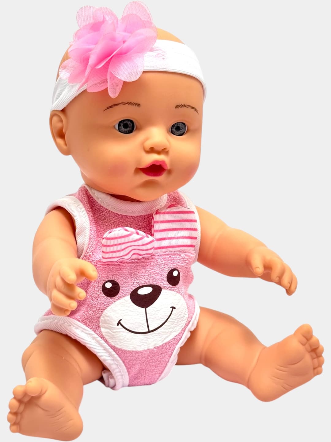 Кукла Пупс Little Baby 25 см с бантами для развития детей. — фото 2