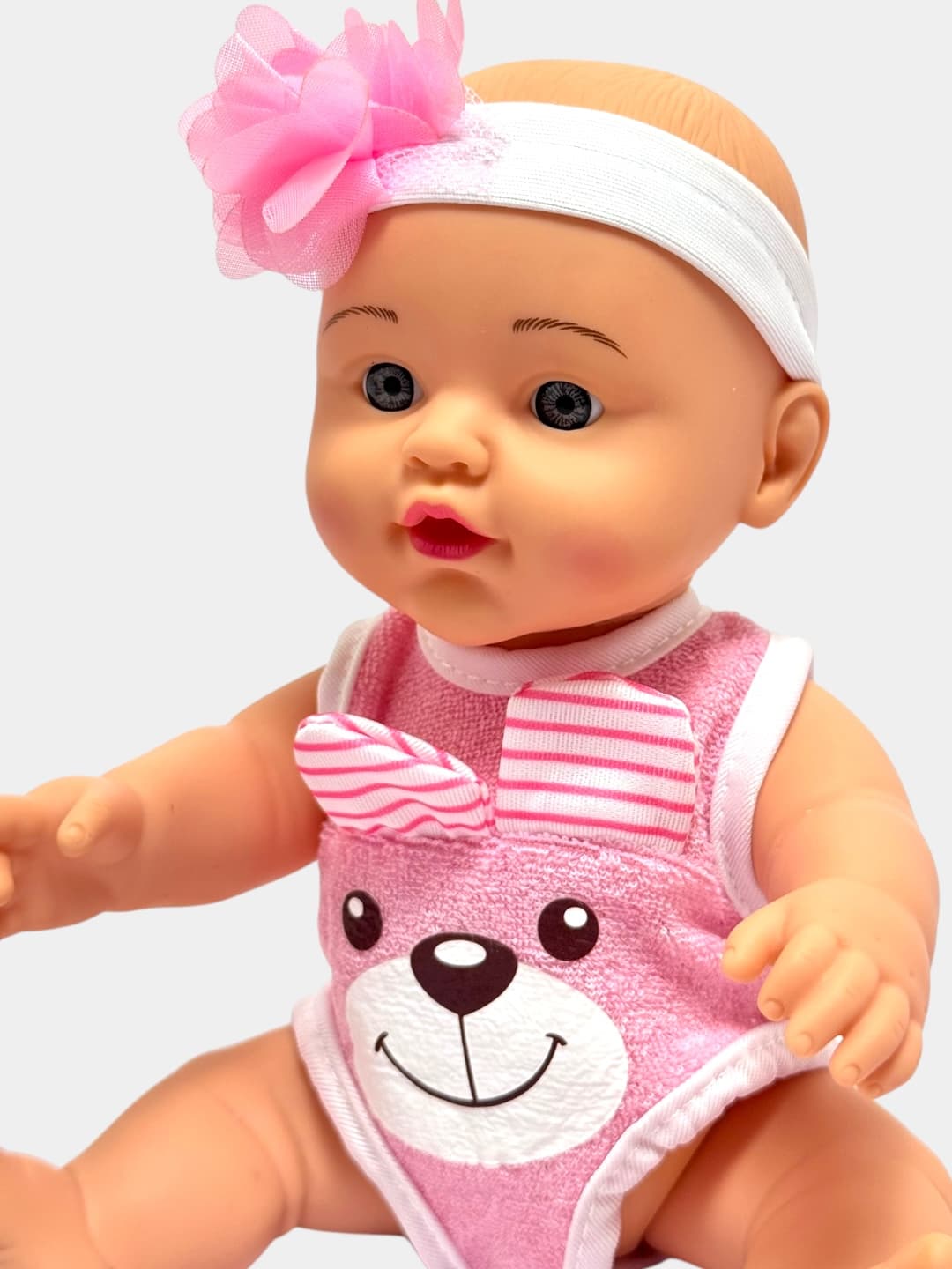 Кукла Пупс Little Baby 25 см с бантами для развития детей. — фото 3