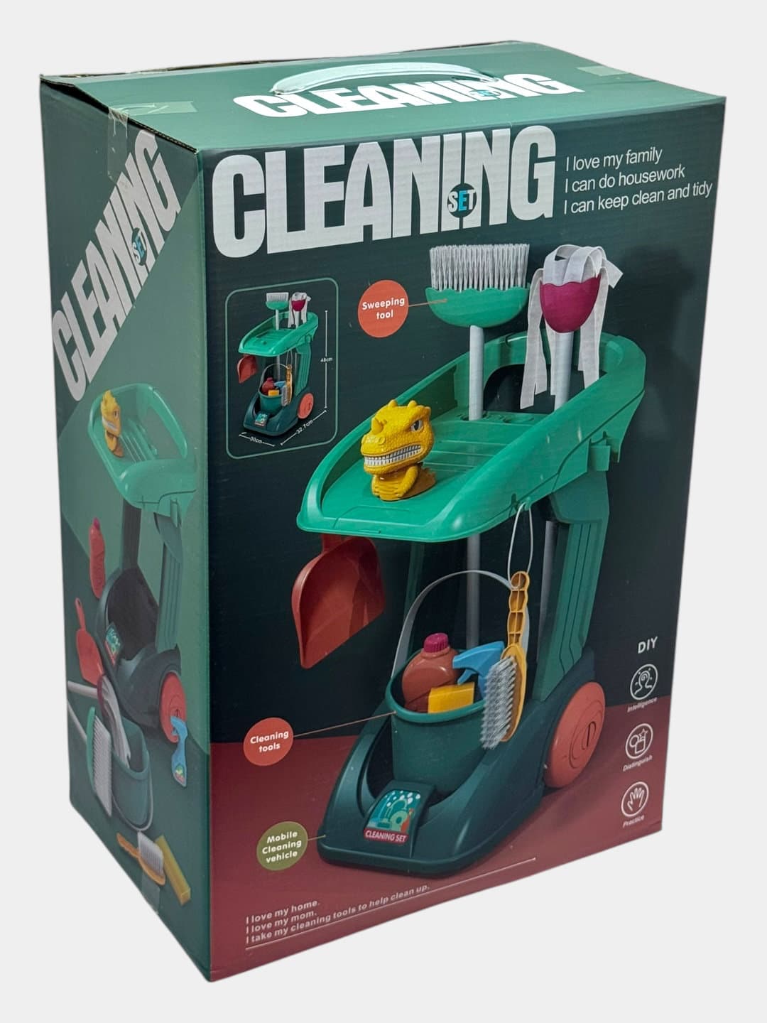 Детский игровой набор для уборки с тележкой Cleaning Set и аксессуарами