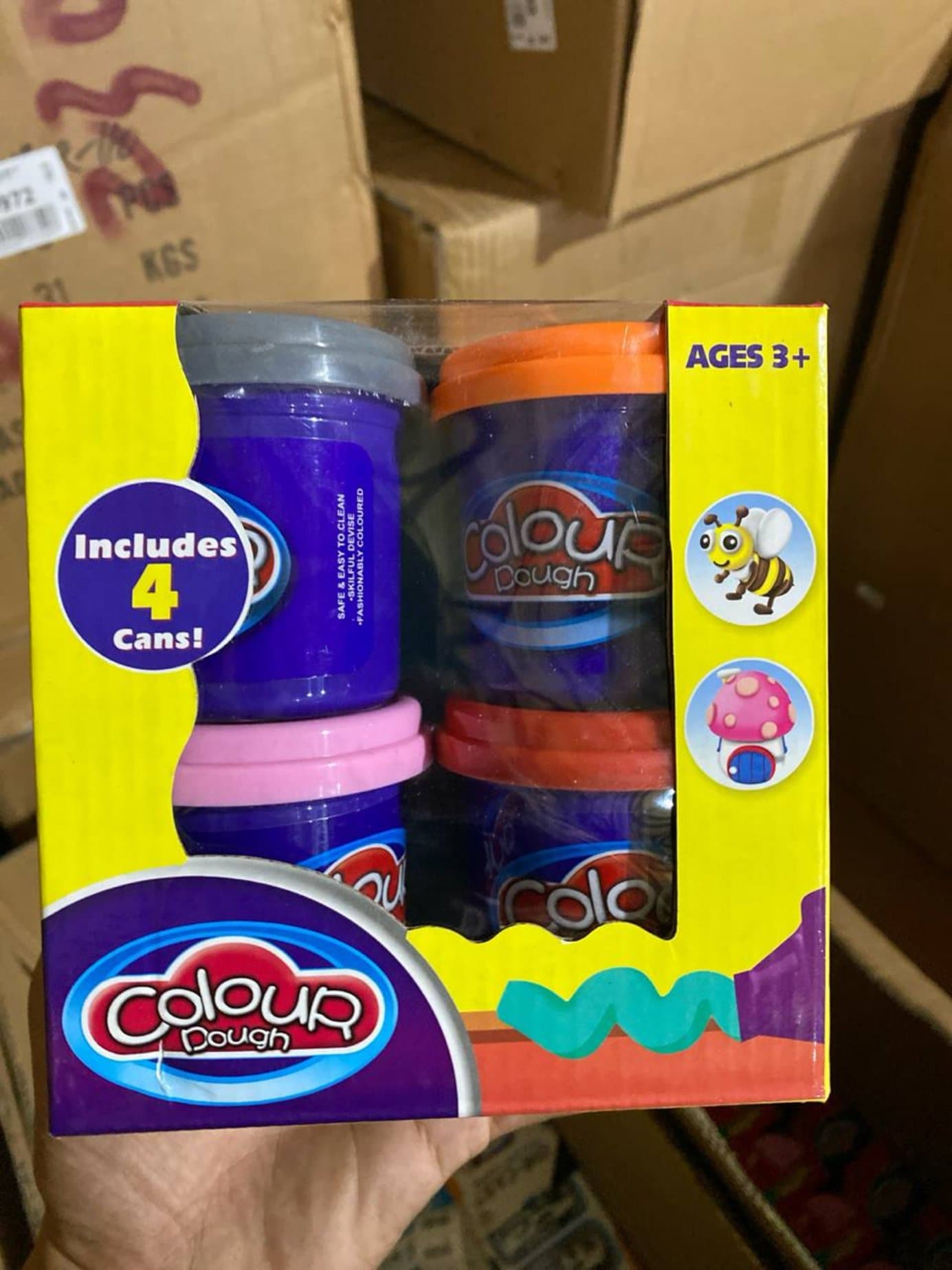 Мягкий пластилин Colour Dough, Набор 4 цвета, Для детей от 3 лет, Лепка