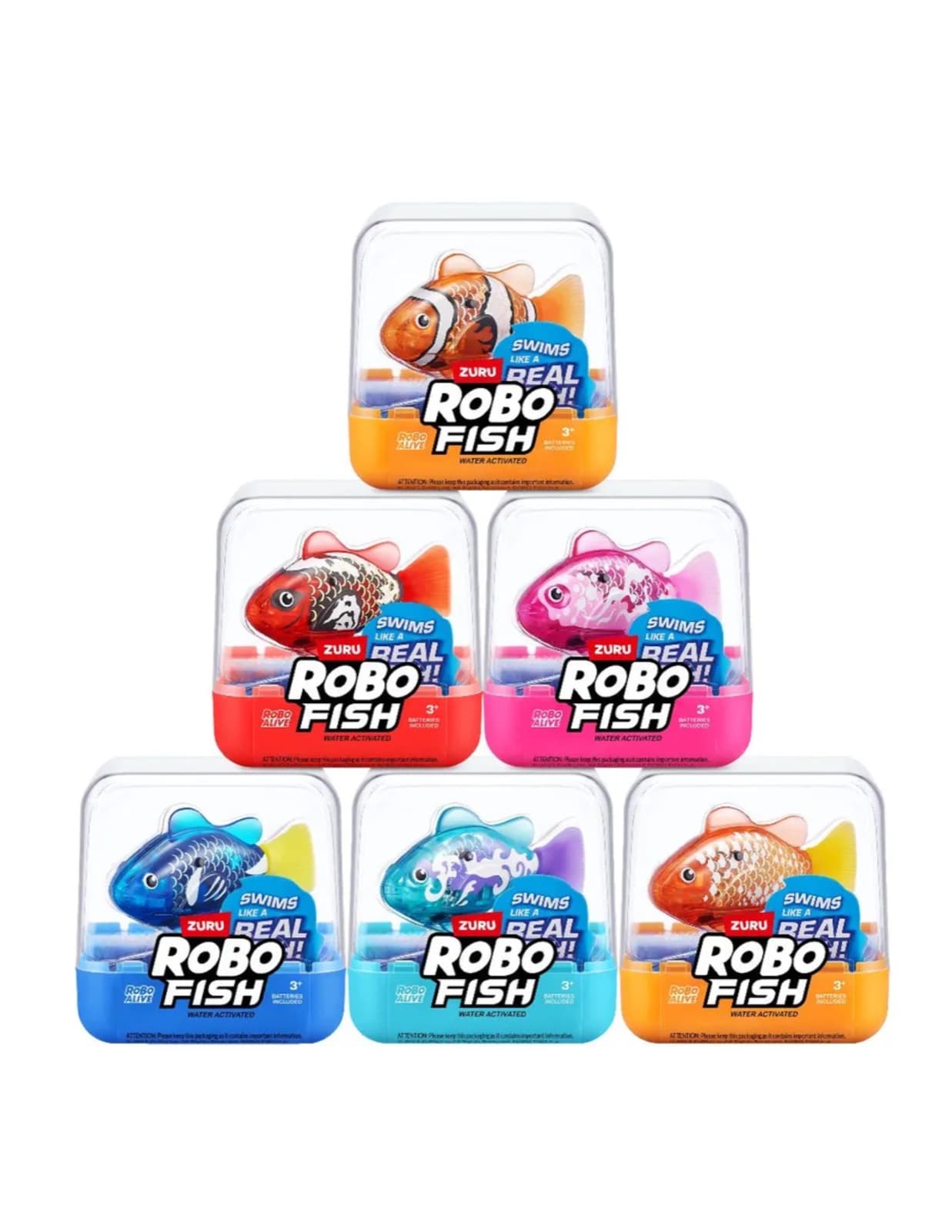 ZURU Robo Fish интерактивная игрушка, реалистичное плавание, для детей от 3 лет, безопасные материалы