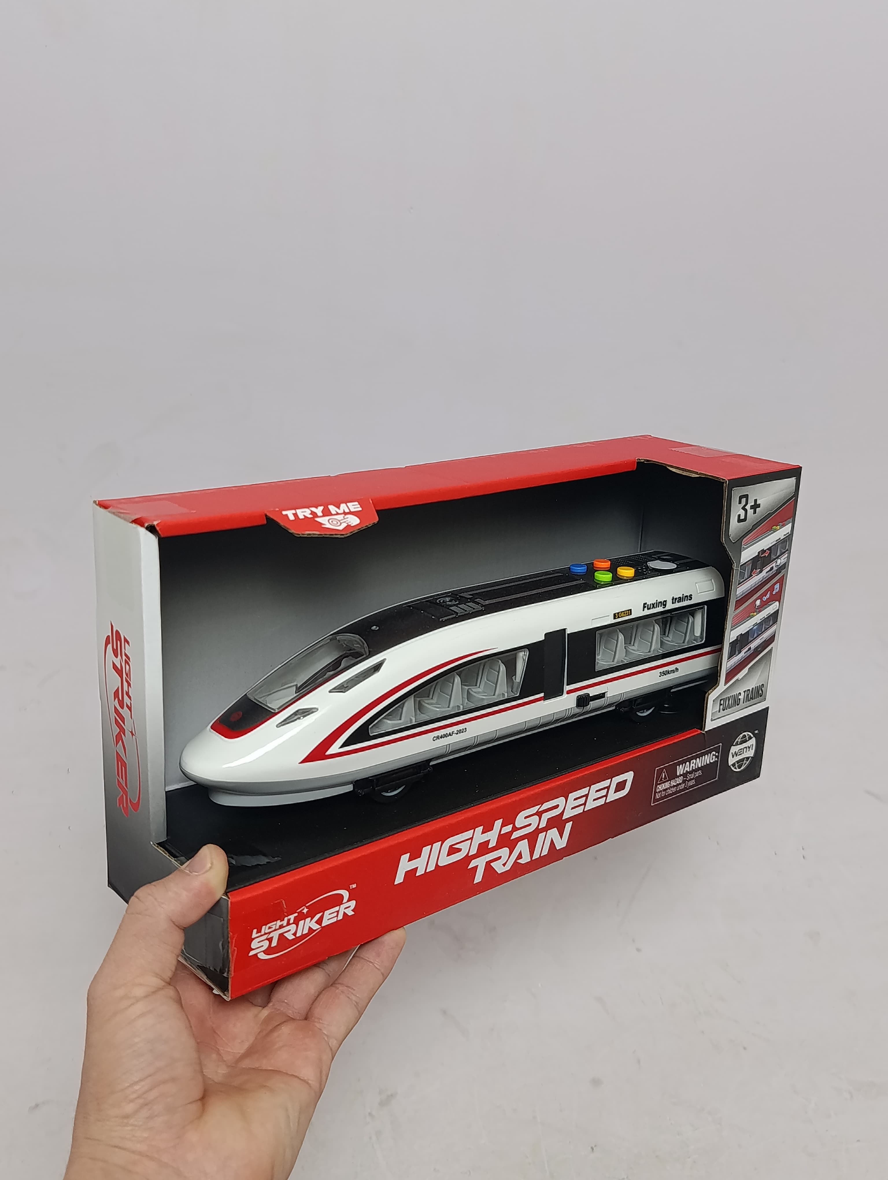 Высокоскоростной поезд Fuxing WENYI Light Striker со звуком и светом для детей