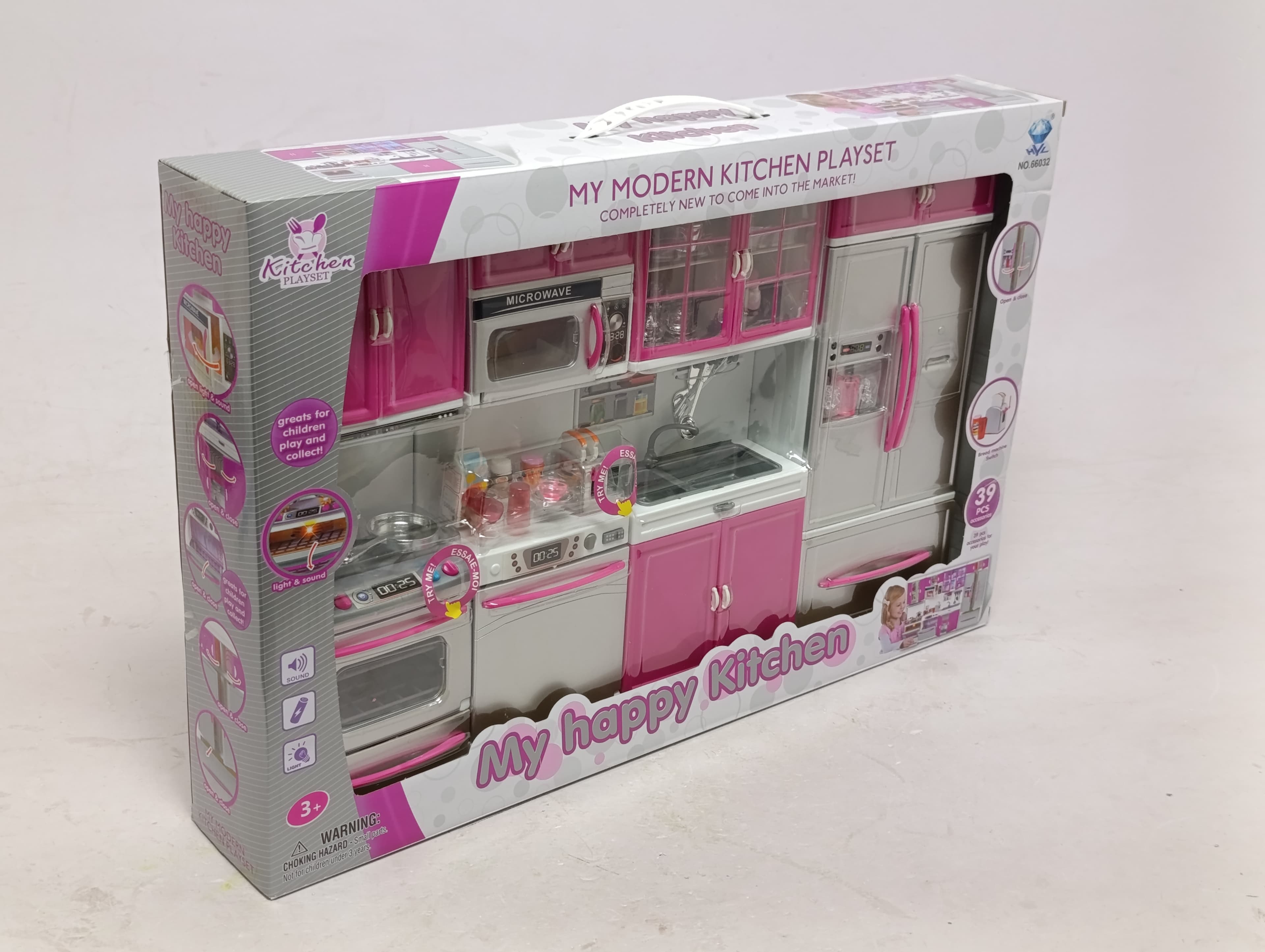 Детская игровая кухня My Happy Kitchen, со светом и звуком, 39 предметов