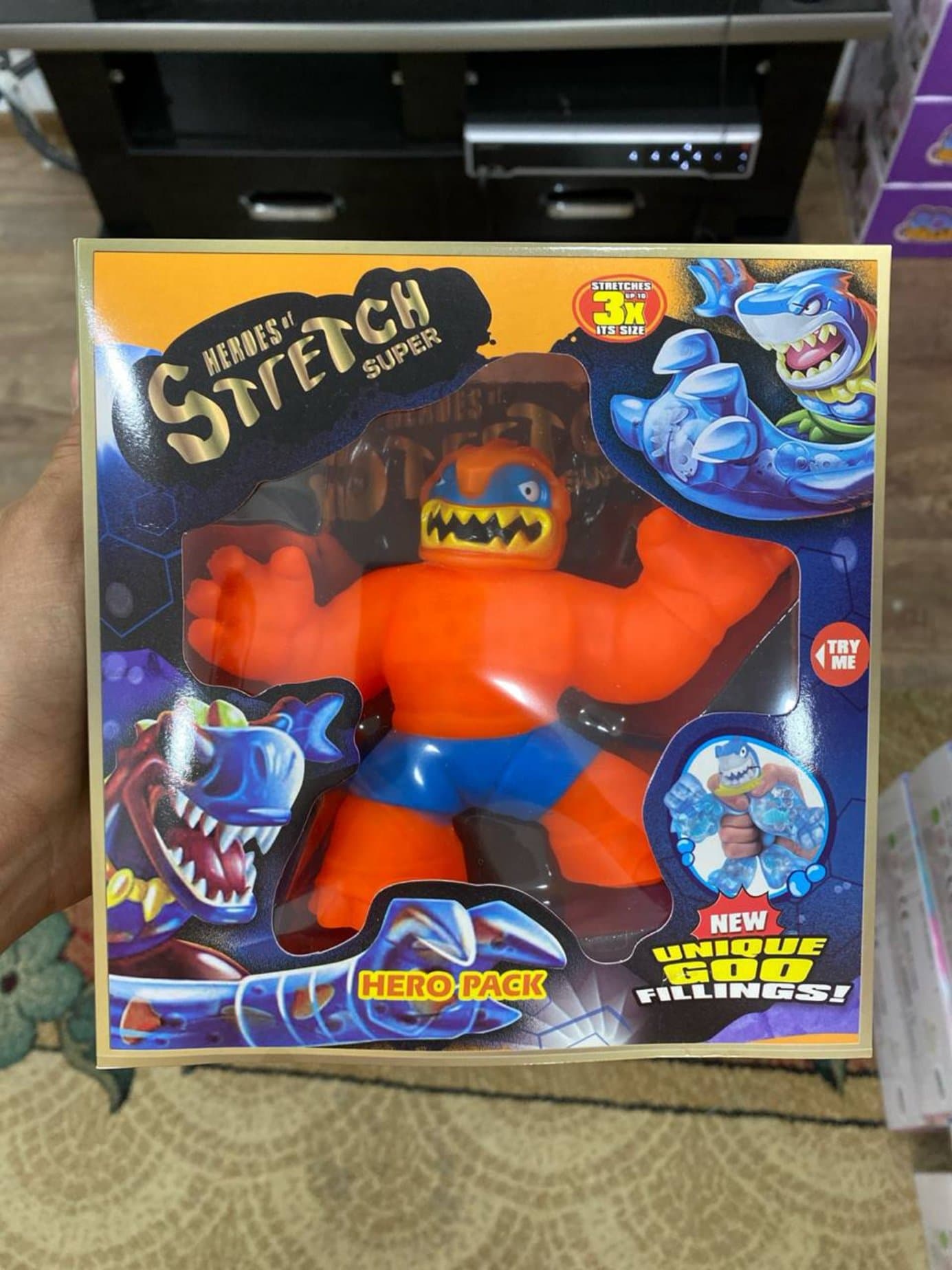 Фигурка-тянучка Heroes of Stretch Super, Эластичная игрушка антистресс, Для мальчиков 4-12 лет, Супергерой монстр