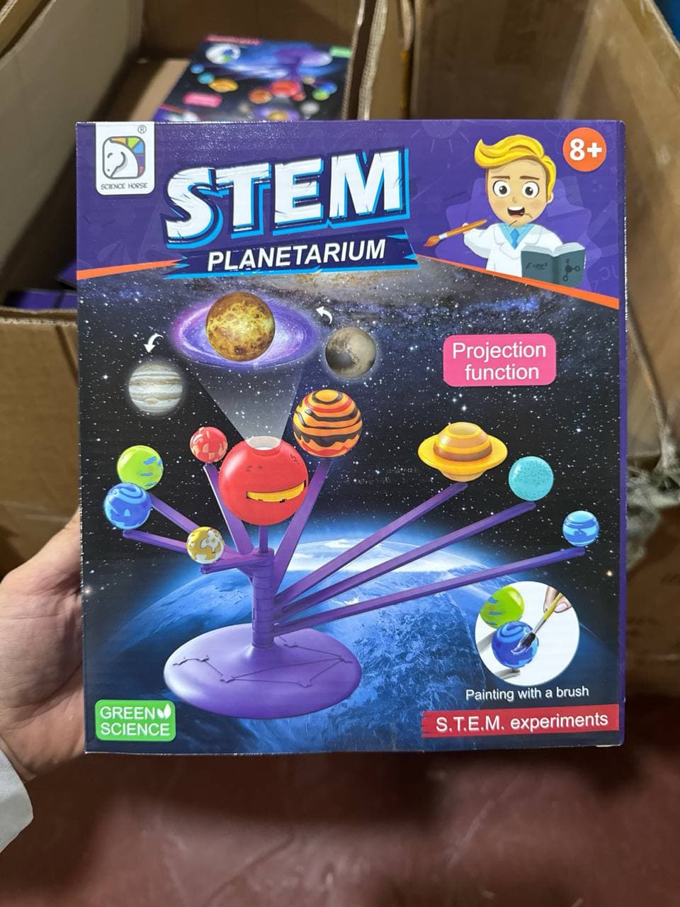Обучающий набор Домашний планетарий STEM, Солнечная система с проектором, Развивающий подарок для детей