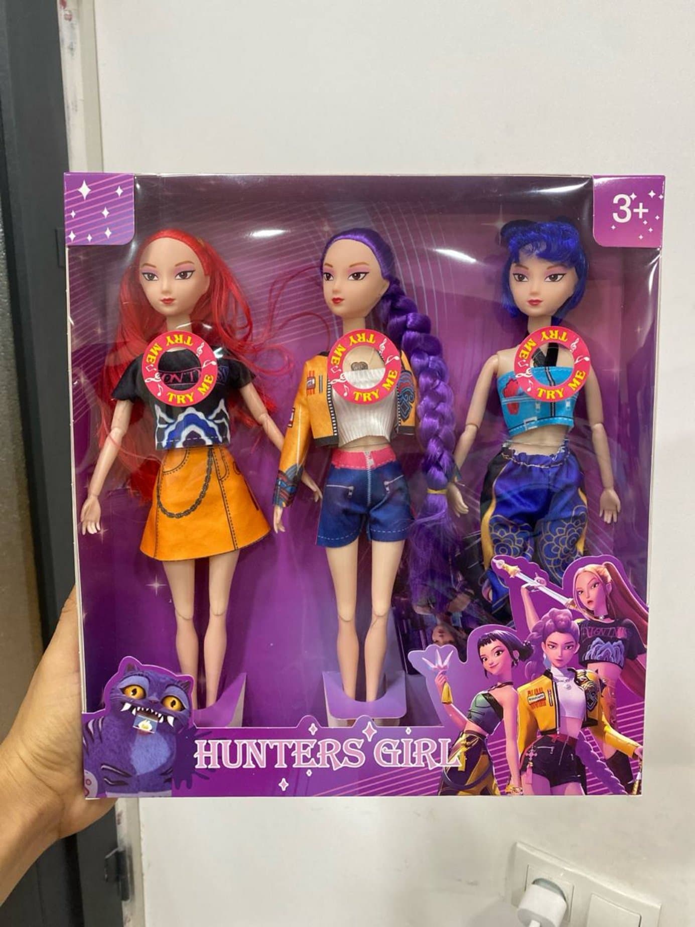 Набор игровых шарнирных кукол K-POP Hunters Girl 3 в 1, музыкальные, для девочек
